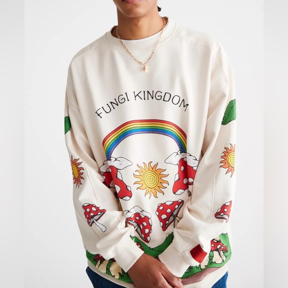 Urban Outfitters Other - UO CHNGE Fungi Kingdom Crew Neck Sweatshirt, Cream, Small, NWT